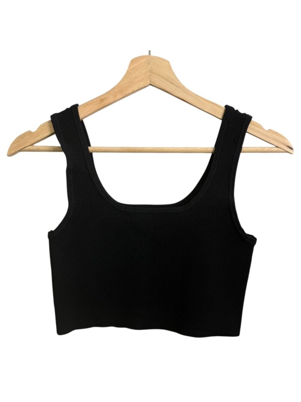 Dissh Minimalist‎ Capsule Ribbed Crop Tank Black Small
